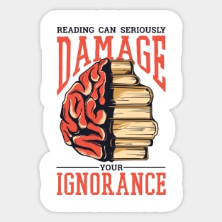Reading books Sticker